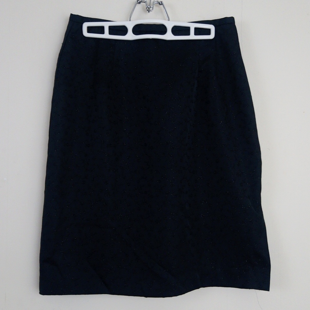 Vintage Isaac Hazan Black Floral Formal Skirt